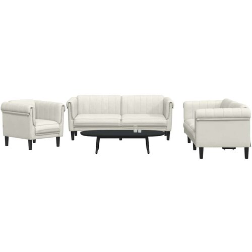  3-dijelni set sofa krem bar&amp;scaron;unasti Slike