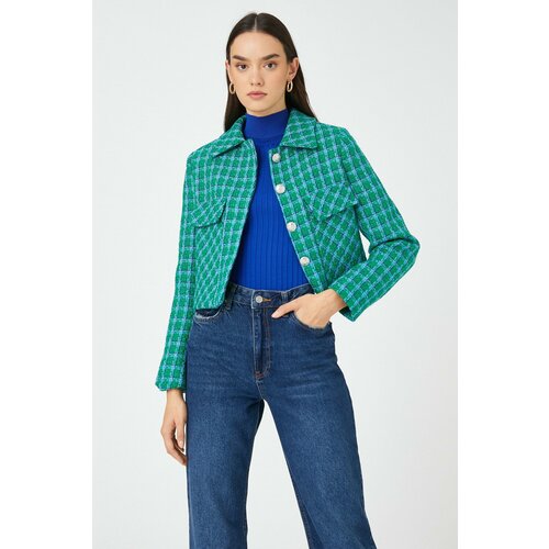 Koton Women's Green Patterned Jacket Slike