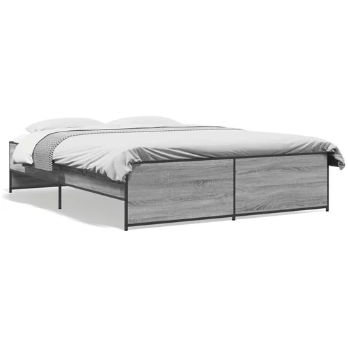  Okvir kreveta boja hrasta 140x200cm konstruirano drvo i metal