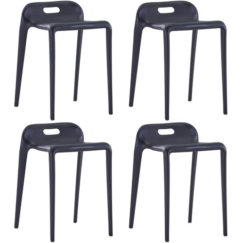 VidaXL Složivi stolci 4 kom crni plastični Slike