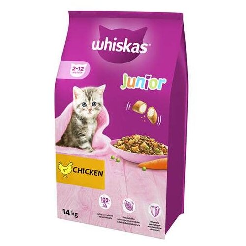 Whiskas Suva hrana za mačiće junior piletina 14 kg Cene