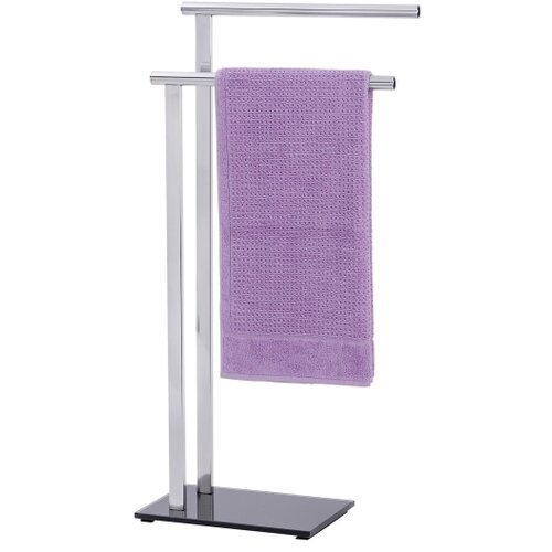 Wenko 22090100 - Stalak za pe&scaron;kire LAVA 42x81 cm nerđajući čelik/srebrna/crna Cene