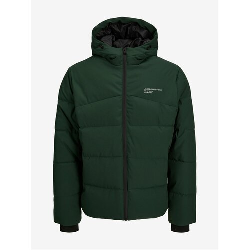 Jack & Jones Dark Green Mens Quilted Winter Flow - Men Slike