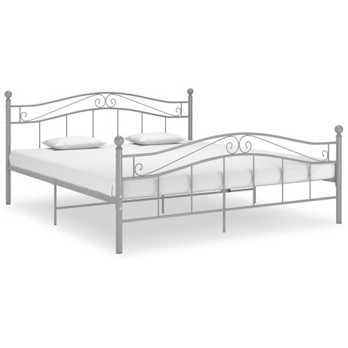 VidaXL Posteljni okvir siv kovinski 140x200 cm, (20601644) Slike