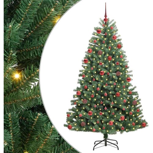  Umjetno božićno drvce s nogom Zelena 180 cm PVC i metal Slike