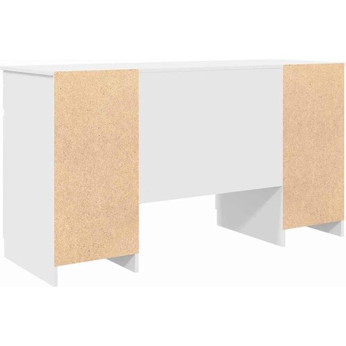  Stol s ladicama Bijelo 140 x 49 x 76 cm Konstruirano drvo Slike