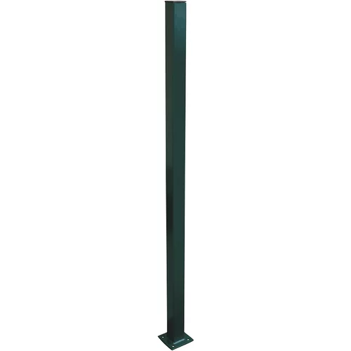  stup za ograde m s bazom (d x š x v: 5 x 5 x 123 cm, zelene boje, metal)