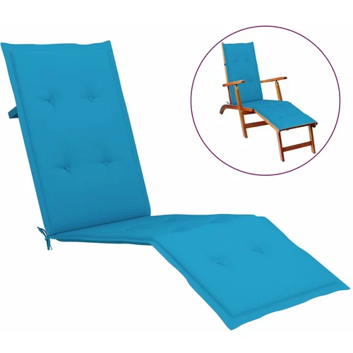 Jastuk za ležaljku plavi (75 + 105) x 50 x 3 cm