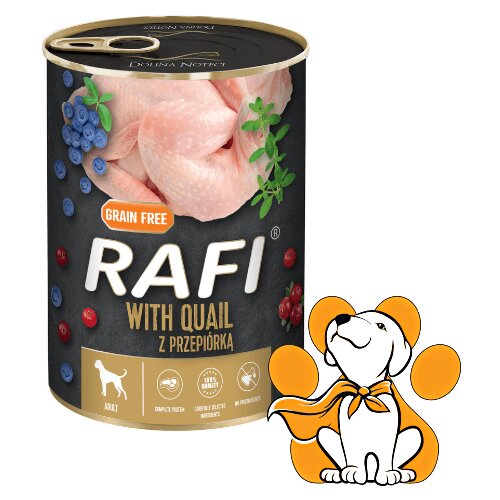 Rafi Dog Grain Free Quail 400g, Vlažna Hrana Sa Prepelicom Za Izbirljive Pse Cene