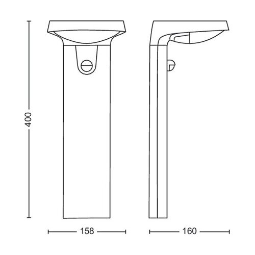 Philips LED spoljna lampa sa senzorom TYLA LED/9W/230V 2700K IP44 Slike