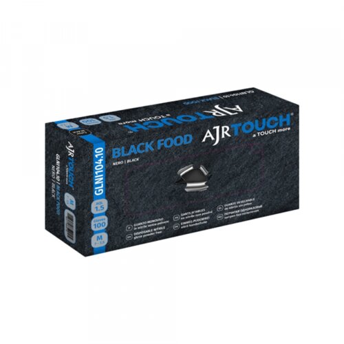 Nitril Rukavice bez pudera AJR Touch L 1/100 crne Slike