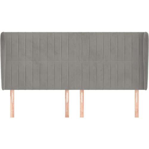  Uzglavlje s u&amp;scaron;ima svjetlosivo 203x23x118/128 cm bar&amp;scaron;unasto Slike