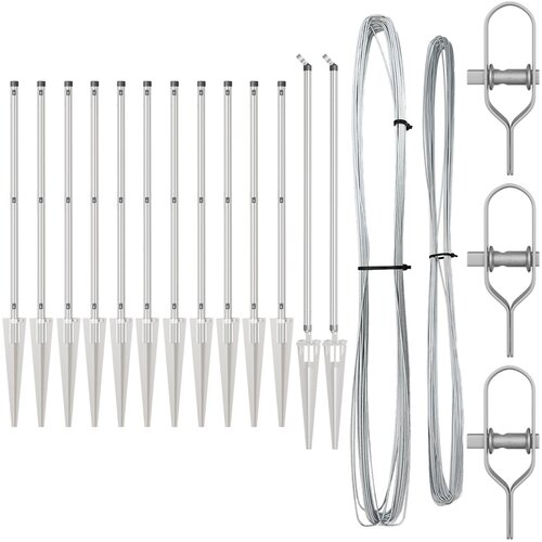 vidaXL Stebri za ograjo s konico 13 kos Ø32 mm 120 cm Galvanizirano jeklo Cene