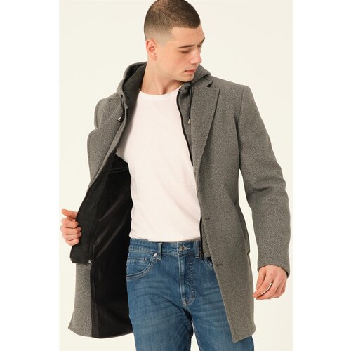 Dewberry PLT8376 MEN&amp;#039;S COAT-DARK GREY Slike
