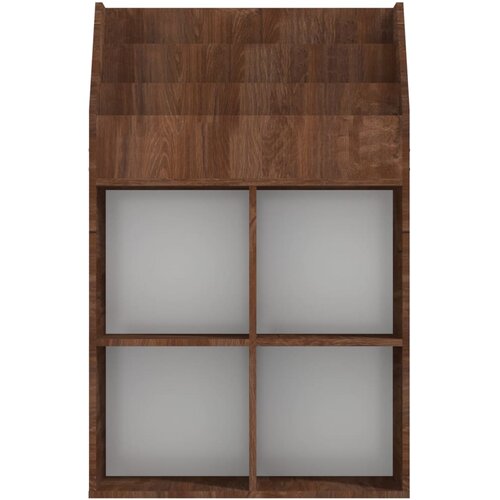  Stalak za dječje časopise smeđa boja hrasta 71x30x114 cm drveni Slike