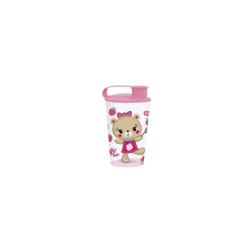 CASA čaša sa poklopcem 340cc pink teddy ( 48/06409 ) Slike