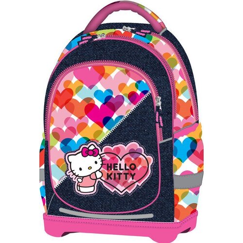  Nahrbtnik super light za šolo Hello Kitty Heart jeans blue/multicolor Cene