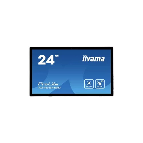 Iiyama PROLITE T2455MSC-B1 LED zaslon 60.5 cm (23.8 palac) Energetska učinkovitost 2021 E (A - G) 1920 x 1080 piksel Full HD 5 ms HDMI™, DisplayPort, slušalice (3.5 mm jack), USB IPS LED Cijene
