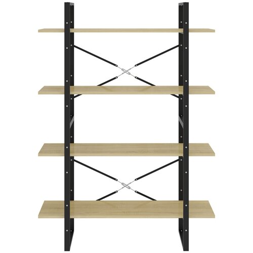  za knjige s 4 razine boja hrasta 100x30x140 cm drveni Slike