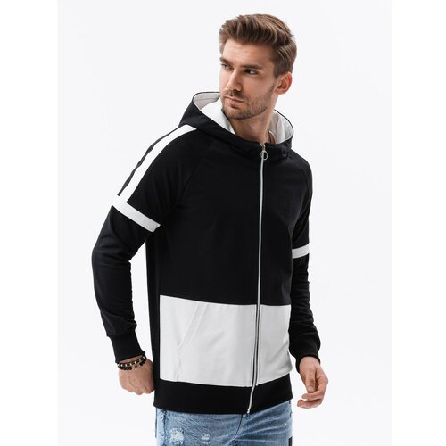 Ombre Clothing Men's zip-up sweatshirt - black Slike