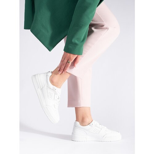 Shelvt White platform sneakers Cene