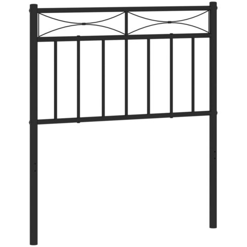  Metalno uzglavlje za krevet crno 75 cm Slike