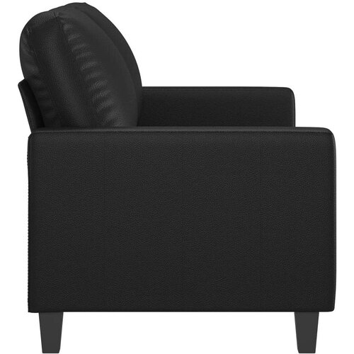 VidaXL Dvosjed od tkanine crni 120 cm od umjetne kože Slike