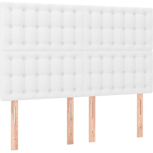  Box spring s madracem LED bijeli 140x200 cm umjetna koža Slike