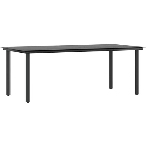  7-dijelni vrtni blagovaonski set s jastucima poliratan i staklo Siva 200 x 100 x 74 cm Slike