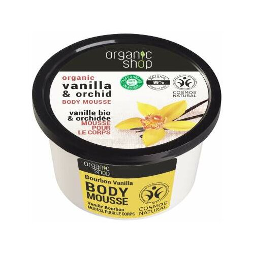 Organic Shop body mousse bourbon vanilla 250 ml Slike