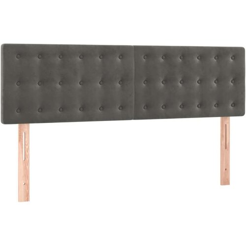  Box spring s madracem LED tamnosivi 140x190 cm bar&amp;scaron;un Slike