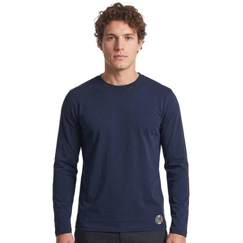 Leone 1947 Majice z dolgimi rokavi Man Long Sleeves Patch Modra Slike