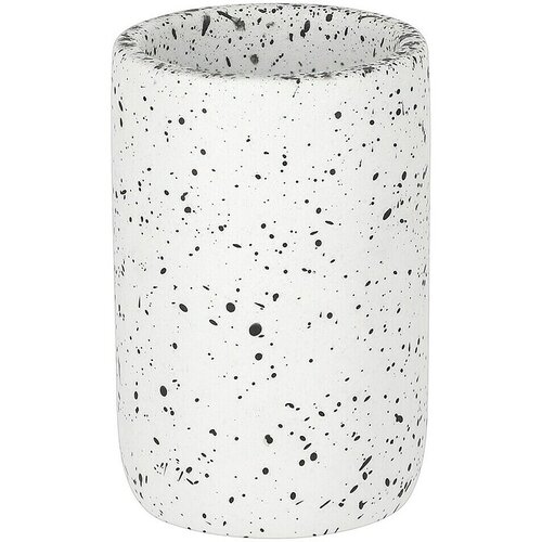 CAMARGUE Lonček za zobne &scaron;četke Stone Terrazzo (Polirezin, Črno-bele barve) Cene