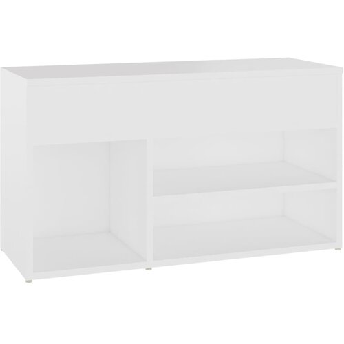  Klupa za cipele bijela 80 x 30 x 45 cm od konstruiranog drva Slike