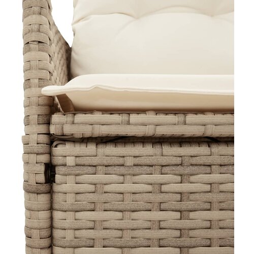  3-dijelni bistro set s jastucima bež od poliratana Slike