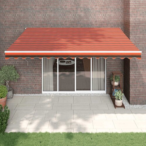 vidaXL Automatska tenda na uvlačenje narančasto-smeđa 4 5 x 3 m Cijene