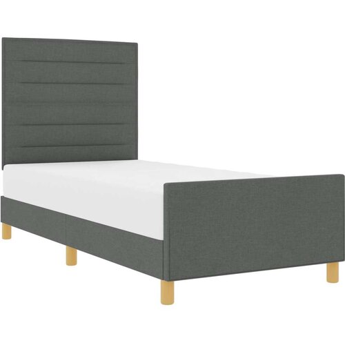 VidaXL Okvir kreveta Tamno siva Konstruirano drvo 90 x 190 cm Izdržljiv Slike