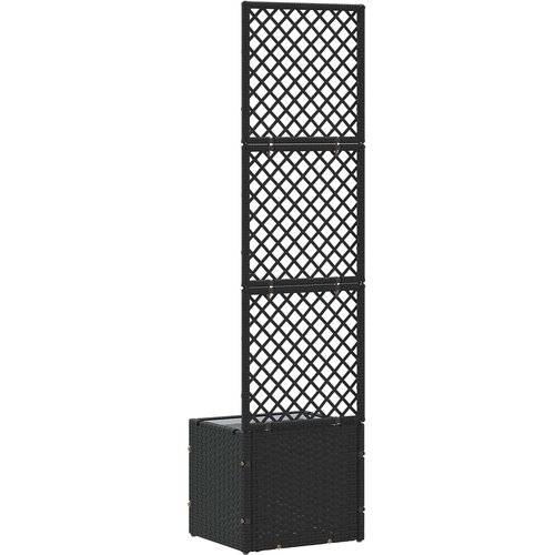  Vrtni re&amp;scaron;etkasti saksija Crna 35 x 30 x 135 cm Metal Slike