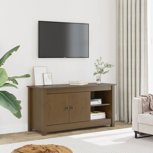 TV ormarić boja meda 103 x 36,5 x 52 cm od masivne borovine Cene