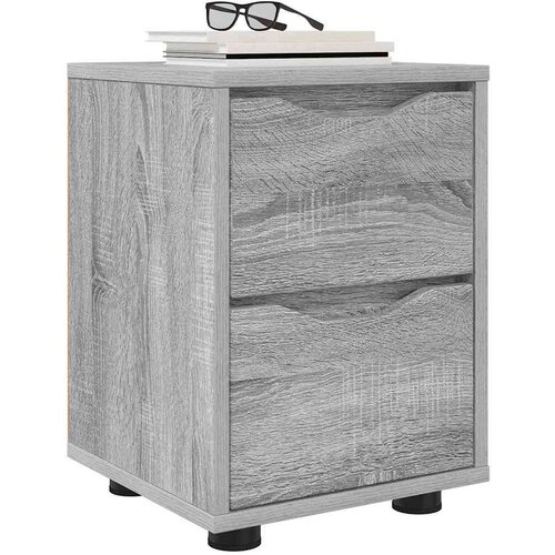  Noćni ormarići s ladicama 2 pcs Siva Sonoma 30 5 x 30 x 43 cm Slike