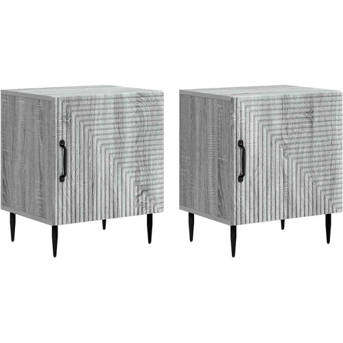 vidaXL Nočna omarica 2 pcs Siva Sonoma 43 x 34,5 x 50 cm, (5000233659) Cene