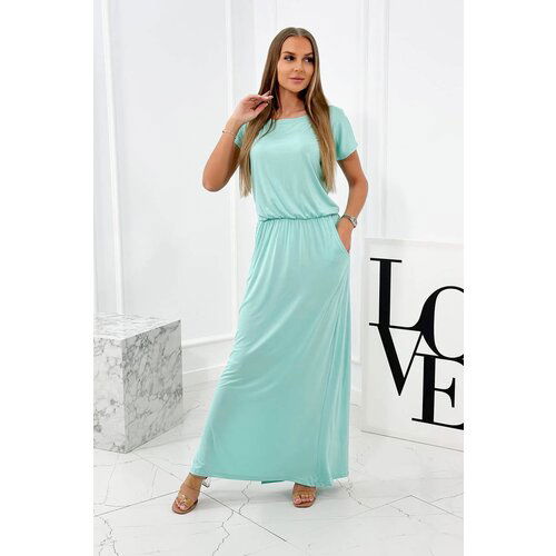 Kesi Viscose dress with mint pockets Slike