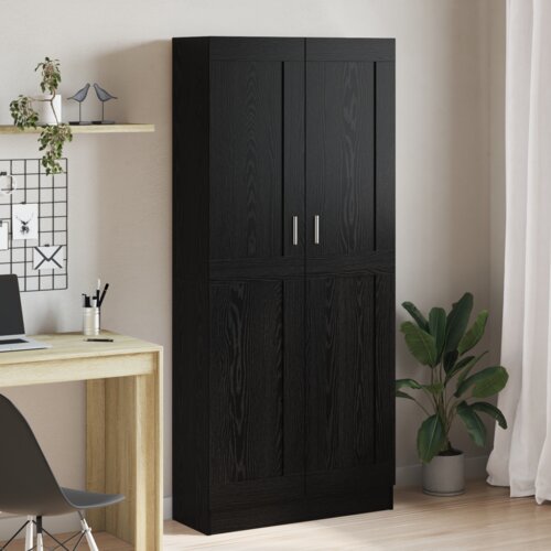 vidaXL Ormarić za knjige Crni hrast 82.5 x 30.5 x 185 cm Cene