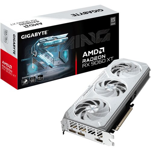 Gigabyte VGA RX 9060 XT Gaming OC ICE (bijela) 16GB GDDR6, 128-bit, 2x DP, 1x HDMI Cijene