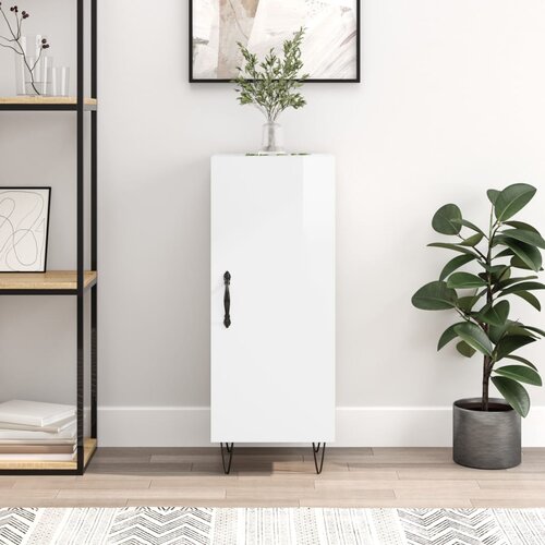 vidaXL Komoda sjajna bijela 34 5 x 34 x 90 cm od konstruiranog drva Cijene