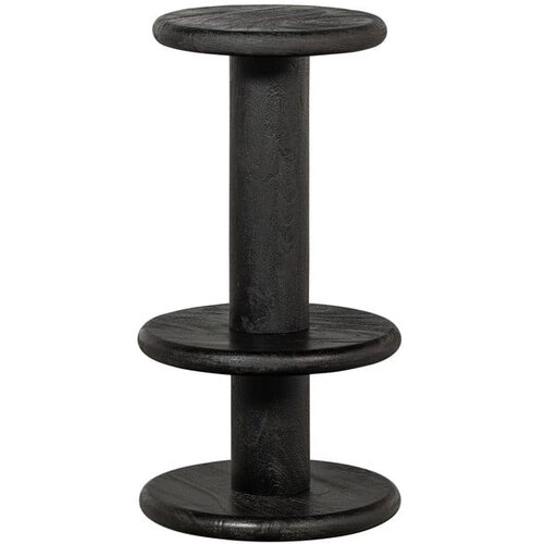 WOOOD Crna barska stolica od masivnog manga 74 cm Kolby &amp;ndash; Slike