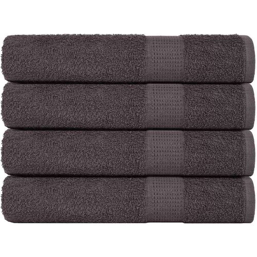 vidaXL Brisače 4 kos FROGN antracit 100x200 cm 100 % bombaž Cene