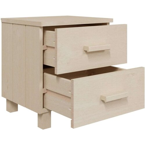 VidaXL noćni ormarići 2 kom boja meda 40x35x44,5 cm masivna borovina Slike