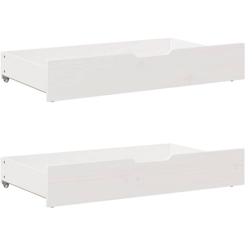  Ladice ispod kreveta 2 kom bijele 95x55x17 cm od borovine Cijene