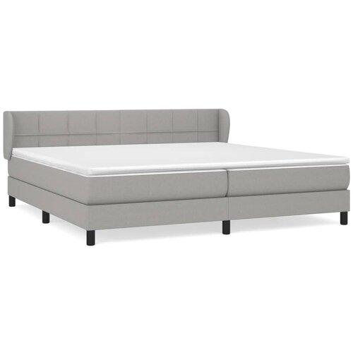 Maison Chic Box spring postelja - Vzmetna postelja z vzmetnico svetlo siva 200x200 cm blago SL7405, (21900327) Cene
